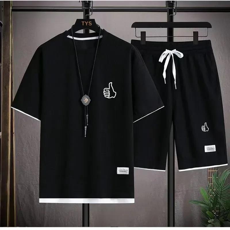 Streetwear Brand Graphic Designer - Hip Hop ฤดูร้อน Streetwear แมวกราฟิกสั้นชุดผู้ชายเสื้อผ้าขนาดใหญ่ Unisex