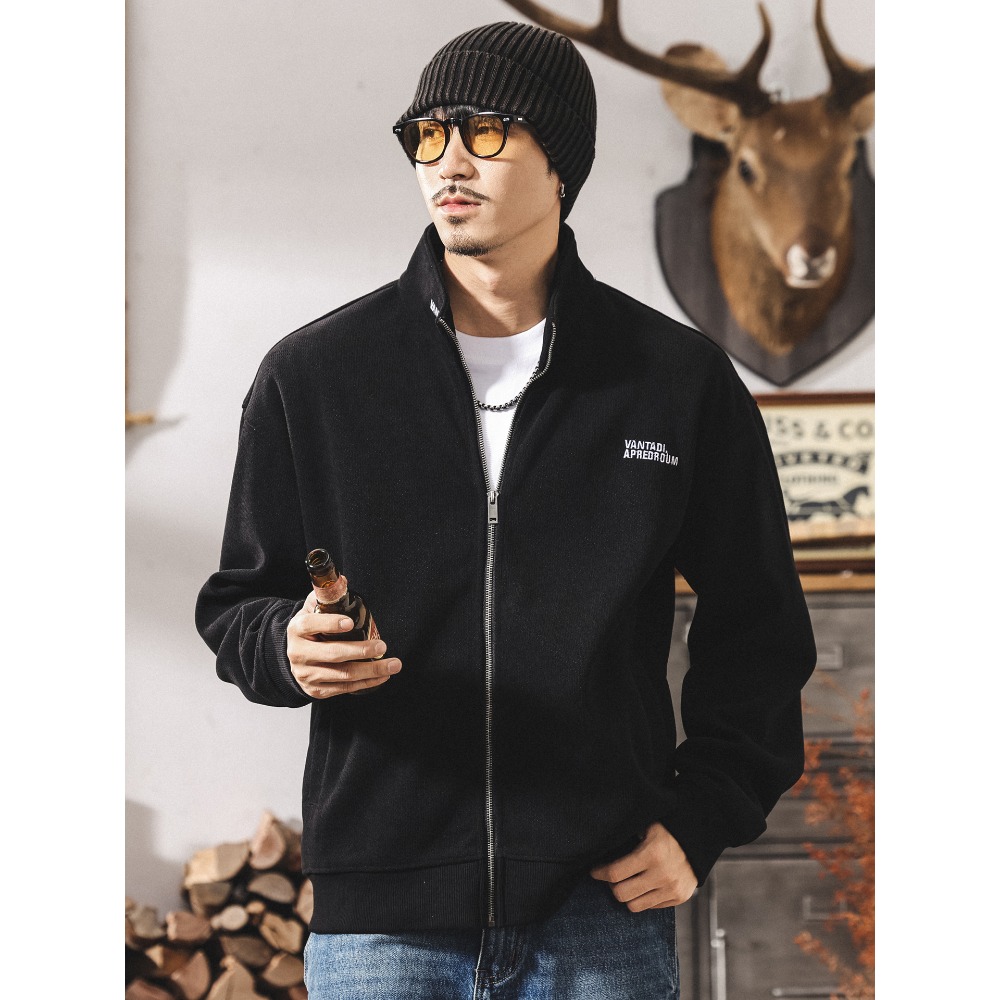 เสื้อแจ็คเก็ตถักคอสูงแบบหลวมๆ  - Streetwear Brand From China บทวิจารณ์และราคา